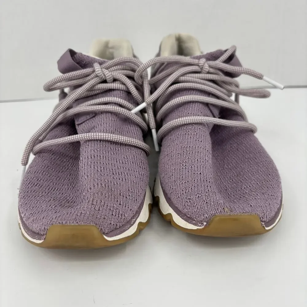 Sorel Kinetic Sneakers Women Size 9 Lavender Gray Knit Lace Up Athletic‎ Casual